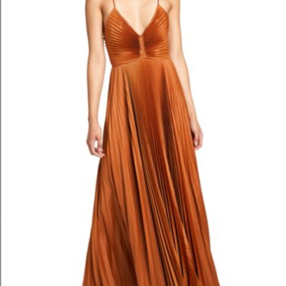 ALC Aries Dress 
Flowing maxi dress with elegant pleats that exudes 70s